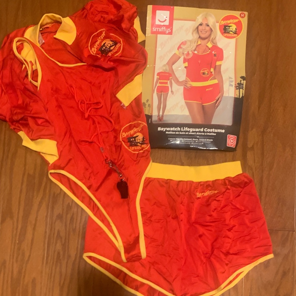 Smiffy Red and Yellow Lifeguard Costume